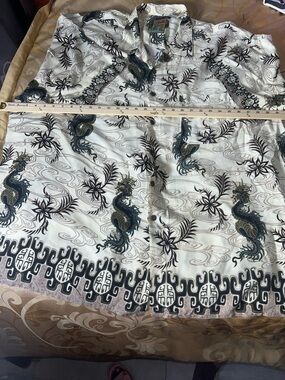 Pineapple Connection Mens 4XB vintage Floral Tropical Button-Up Shirt BIG & TALL